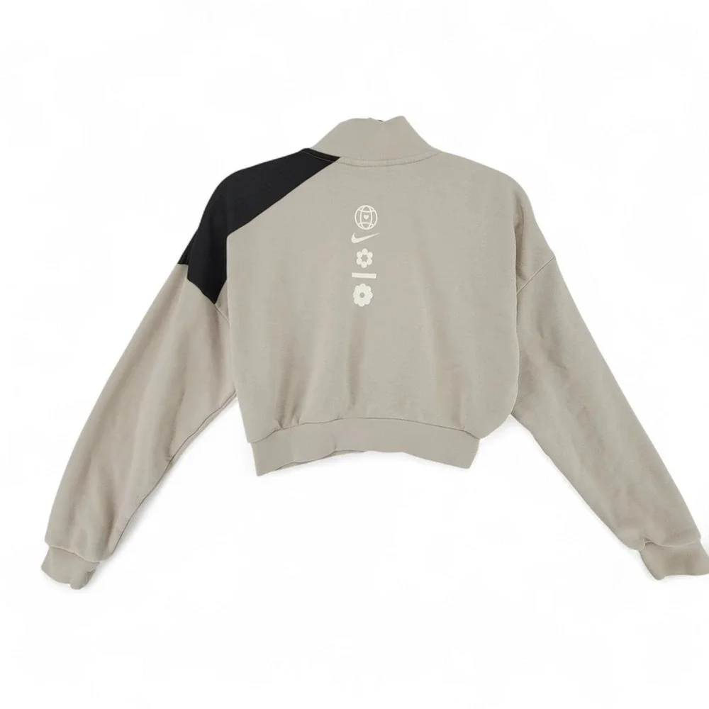 Nike x‎ Eileen Tjan Cropped Pullover Half Zip Sweatshirt Y2K Streetwear It Girl